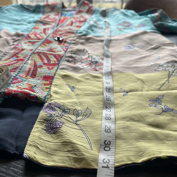 JOHNNY WAS Fuska Reversible Flower Embroidered Kimono Style Snap Front Jacket - Picture 10 of 14